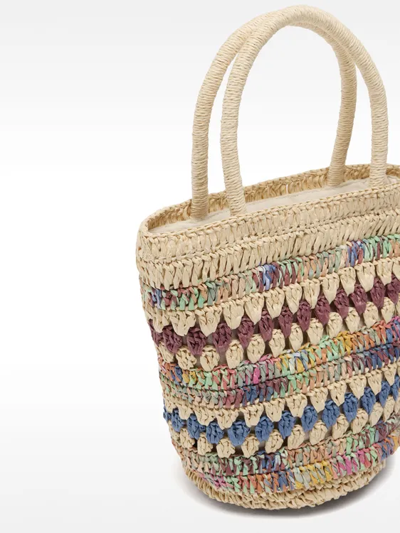 Handbag With Crossbody Strap Straw Effect 233207 — image 4