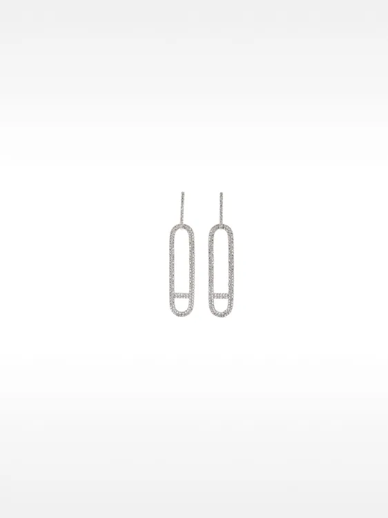 Elongated Earrings With Zirconia 233931 — image 2