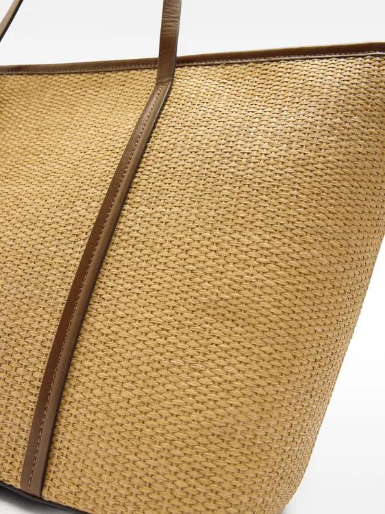 Shopper Bag With Straw Effect With Pendant 234789 — image 4