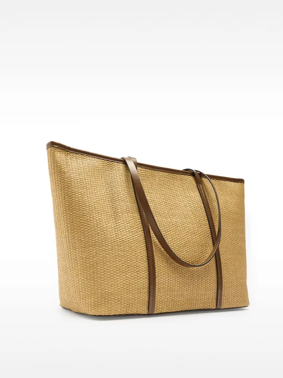Shopper Bag With Straw Effect With Pendant 234789 — image 2