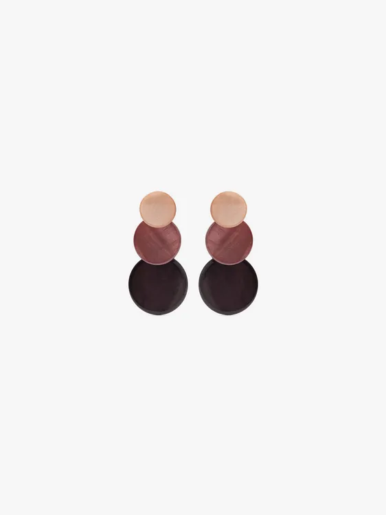 Gradient Circle Earrings With Shells 235029 — image 1