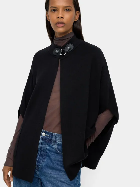 Knit Poncho With High Neck 237352 — image 3