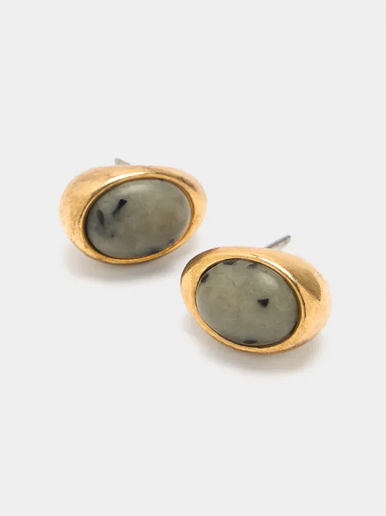 Oval Earrings With Stones 237470 — image 1