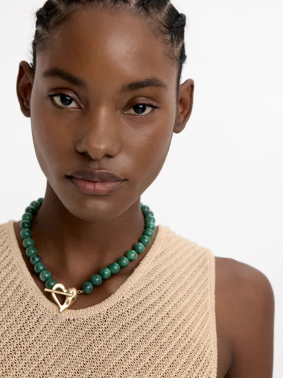 Short Necklace With Beads Stone Effect 238720 — image 2