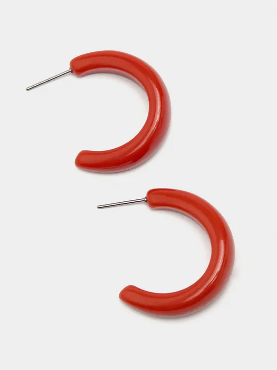 Open Hoop Earrings In Resin 239768 — image 1