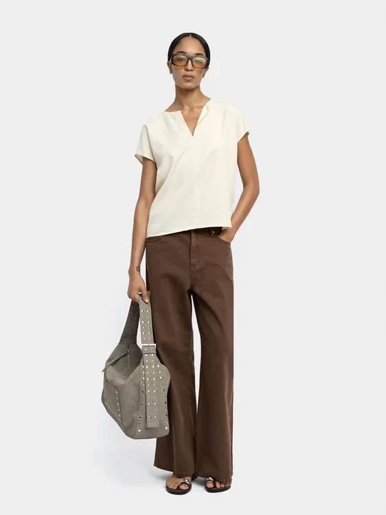 Blouse With Topstitching 100% Lyocell 240417 — image 3
