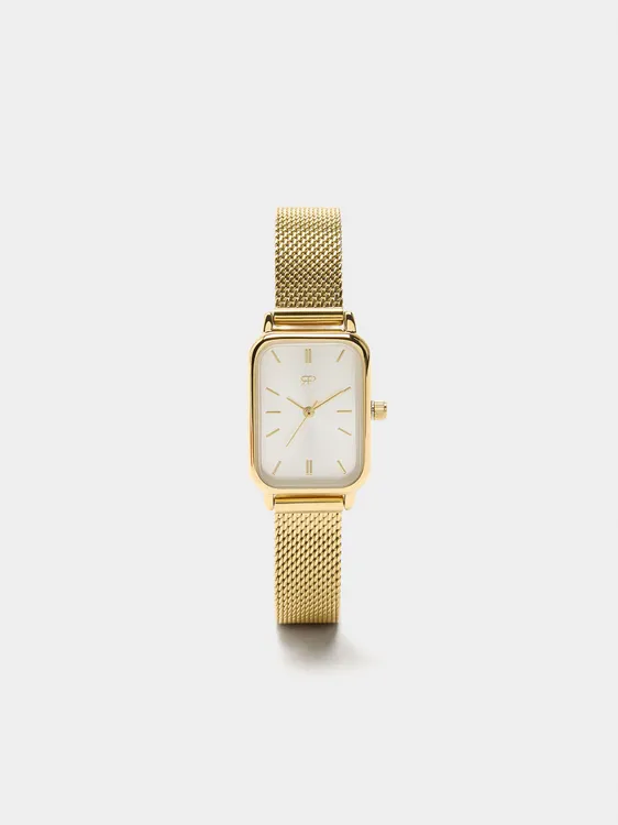 Rectangular Watch With Stainless Steel Mesh Bracelet 241197 — image 3