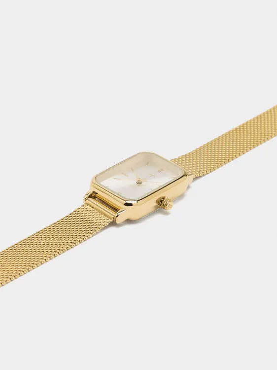 Rectangular Watch With Stainless Steel Mesh Bracelet 241197 — image 4