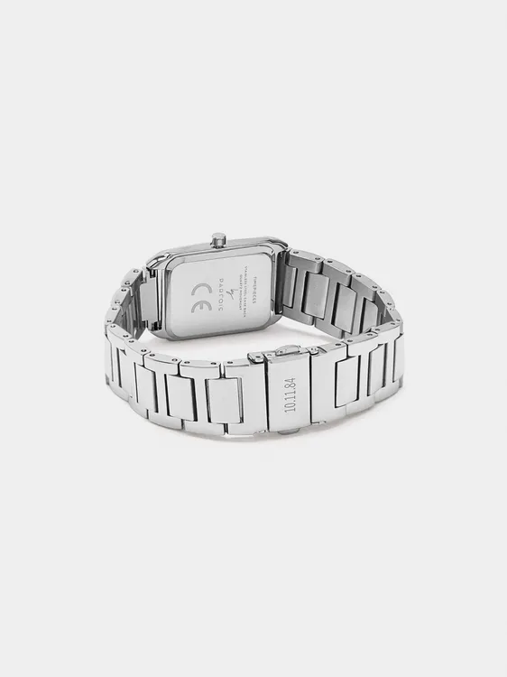 Rectangular Watch With Stainless Steel Bracelet 241218 — image 1