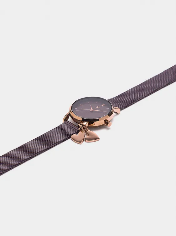 Steel Metal Mesh Watch With Charm 241906 — image 1