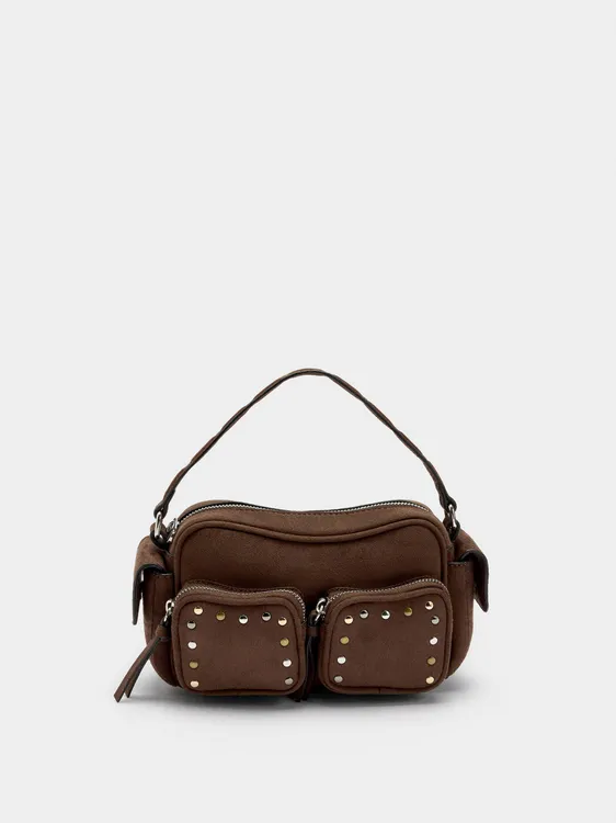 Leather-Effect Handbag With Studs 242184 — image 3