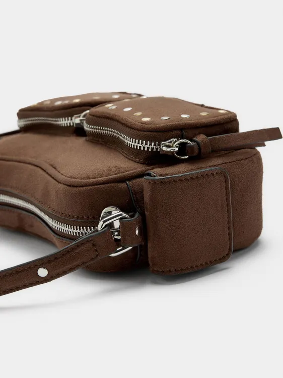 Leather-Effect Handbag With Studs 242184 — image 4