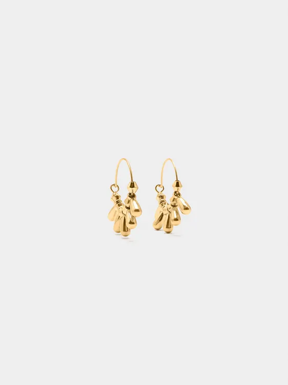 Hoop Earrings With Teardrop Pendants 242343 — image 2