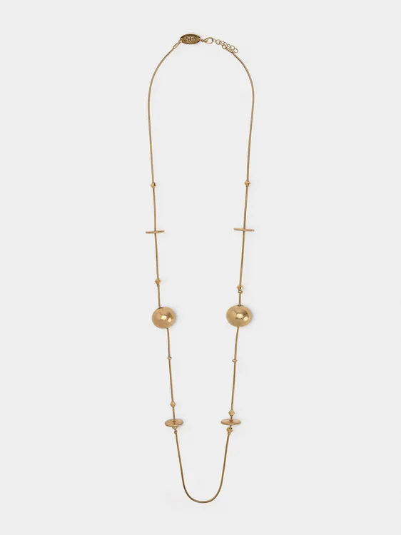 Snake Chain Necklace With Spheres 242378 — image 2