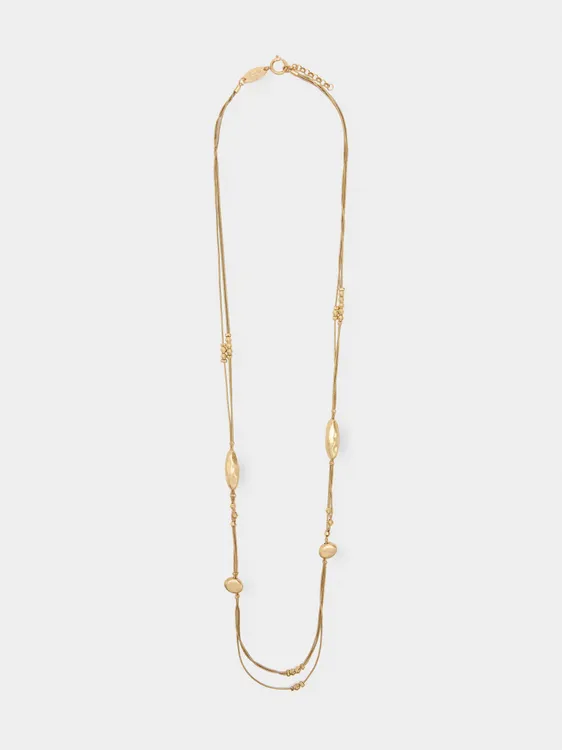 Multiple Effect Metallic Beads Necklace 242402 — image 1