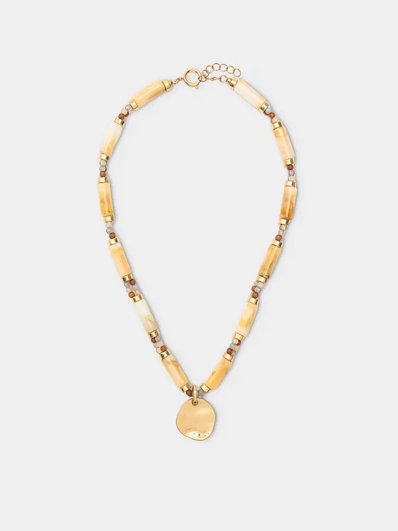 Short Segmented Necklace With Stone Effect 242487 — image 3
