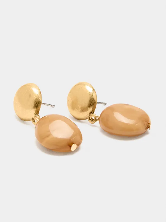 Oval Earrings With Stone Effect 242548 — image 1