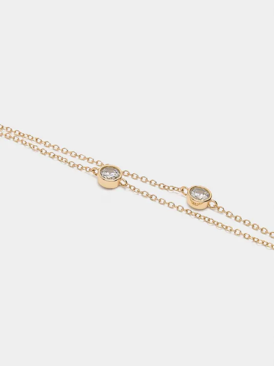 Double Link Bracelet With Zirconia 242769 — image 1