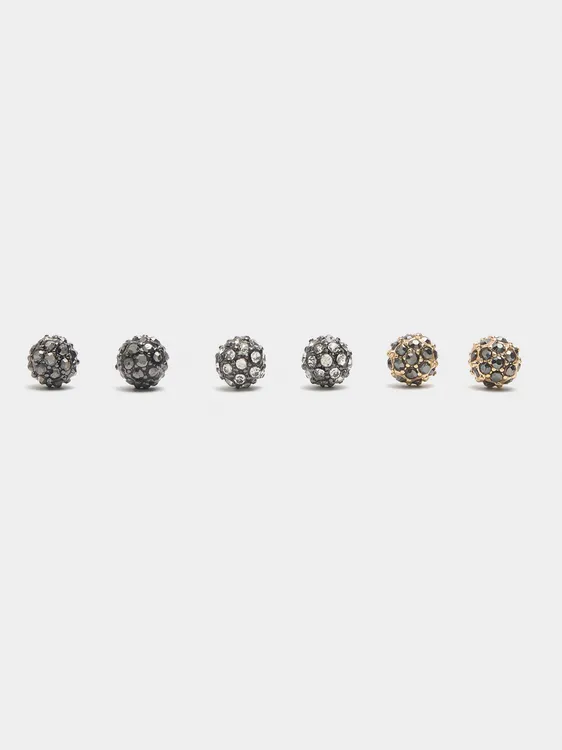 Set Of Short Earrings With Cubic Zirconia 242844 — image 2
