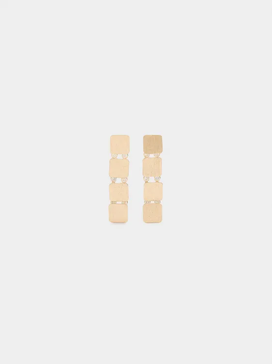 Long Earrings Squares With Cubic Zirconia 242855 — image 2