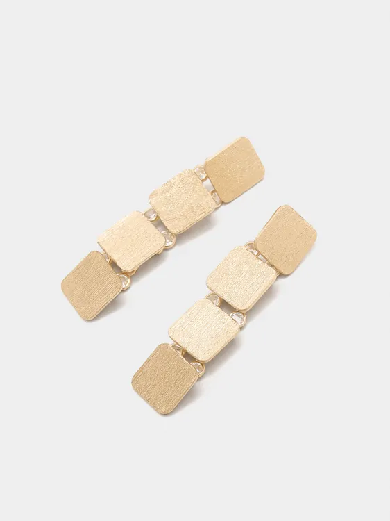 Long Earrings Squares With Cubic Zirconia 242855 — image 1