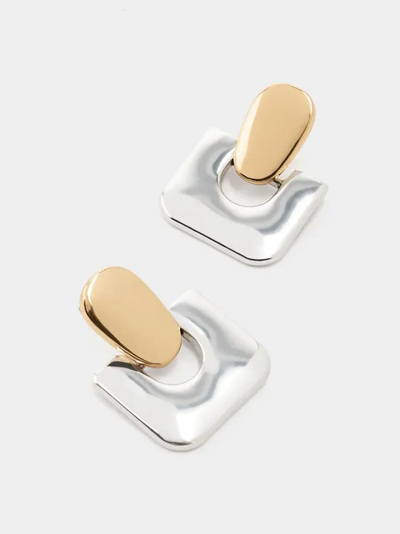 Bicolor Squares Earrings 243015 — image 1