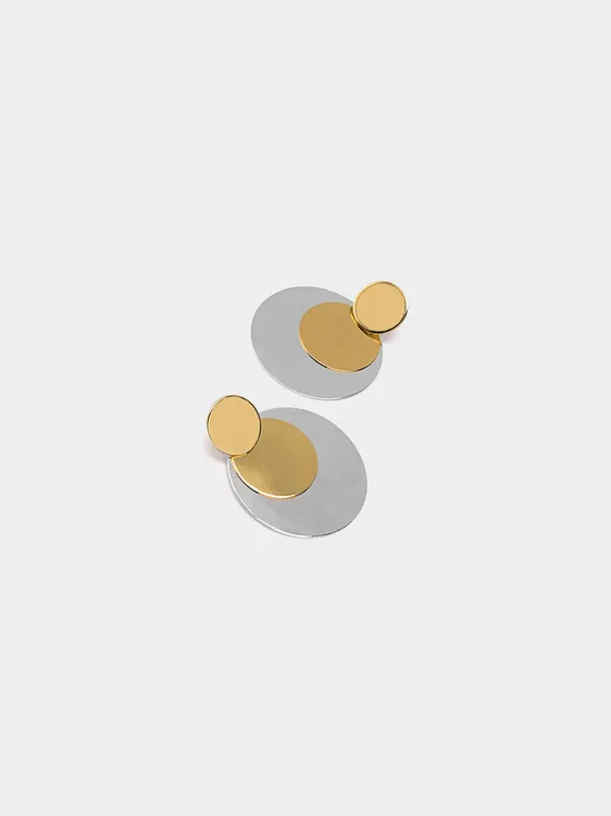 Round Bicolor Earrings 243234 — image 2