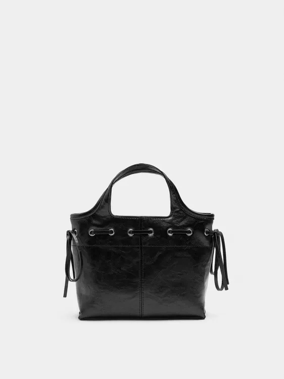 Tote Bag With Cracked Effect Cords 243412 — image 1