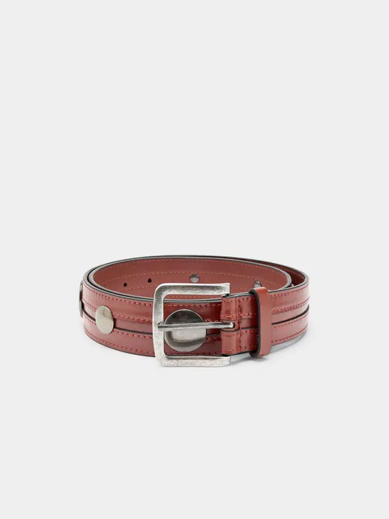 Belt With Studs And Topstitching 243782 — image 3