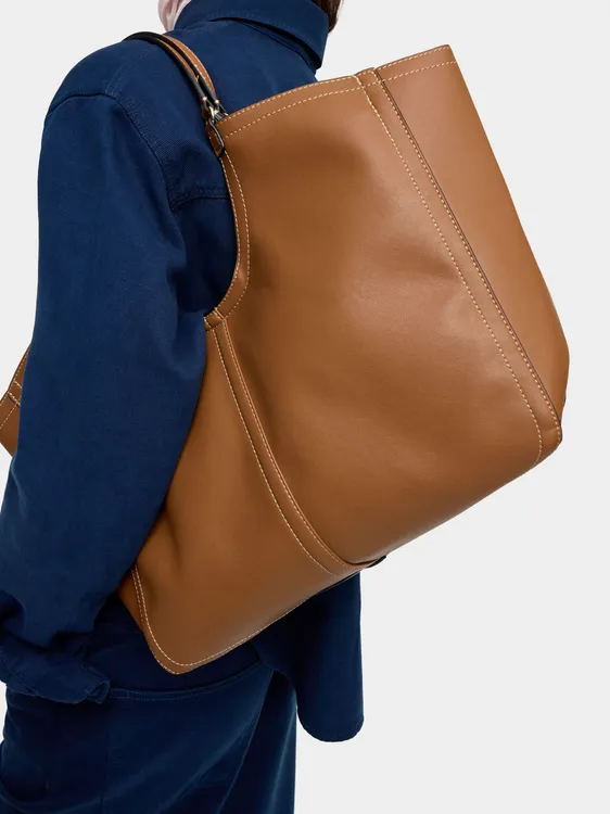 Plain Shopper Bag With Pouch 243878 — image 2