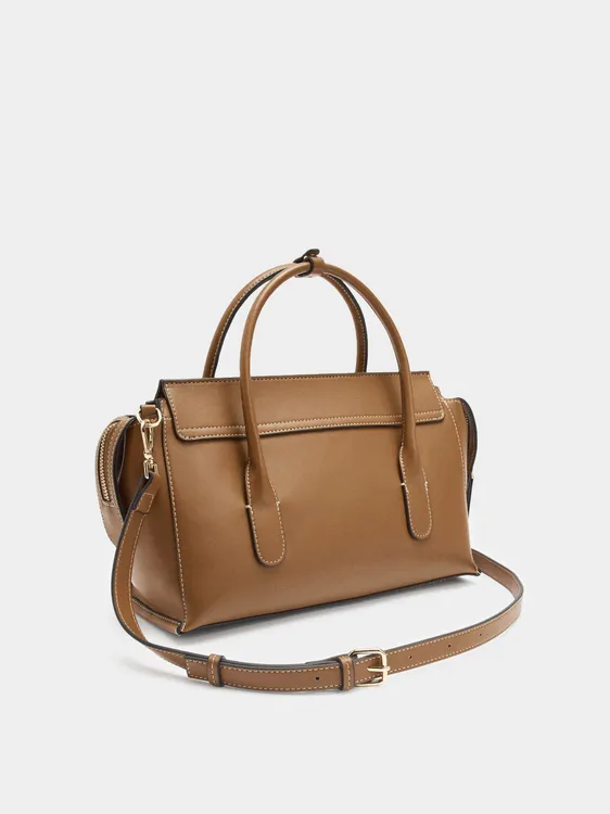 Plain Tote Bag With Flap 243905 — image 2