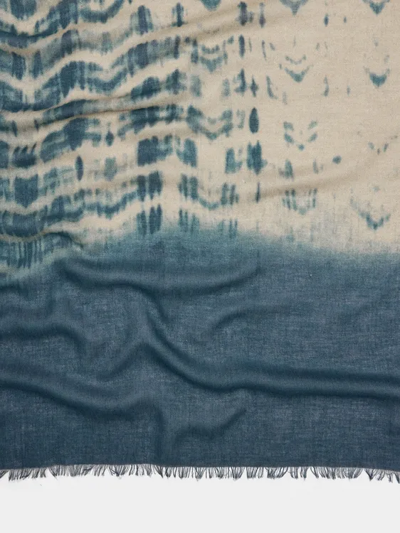 Printed Scarf Made Of Wool And Cotton 244140 — image 2