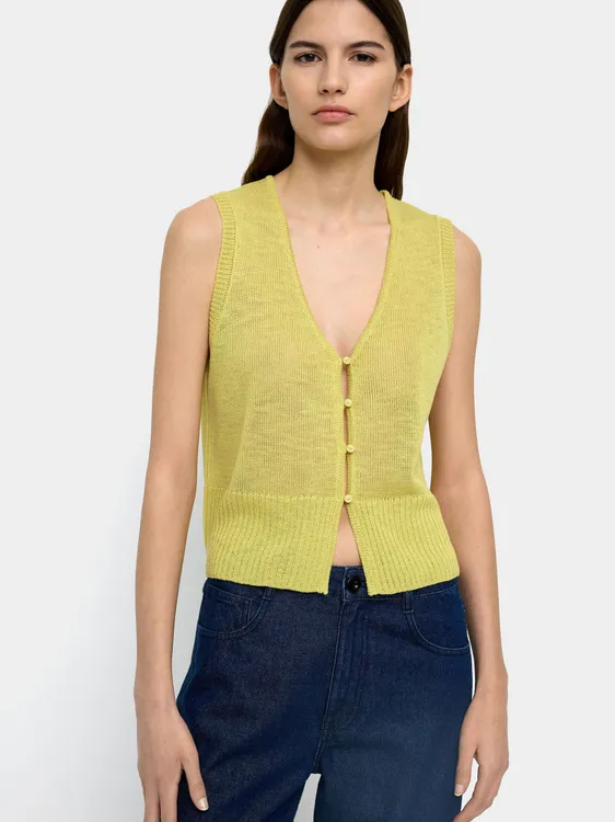Knit Vest With Buttons 244559 — image 3