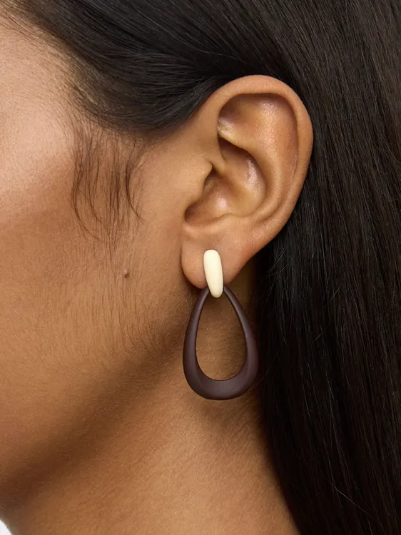 Elongated Hoop Earrings 244833 — image 1