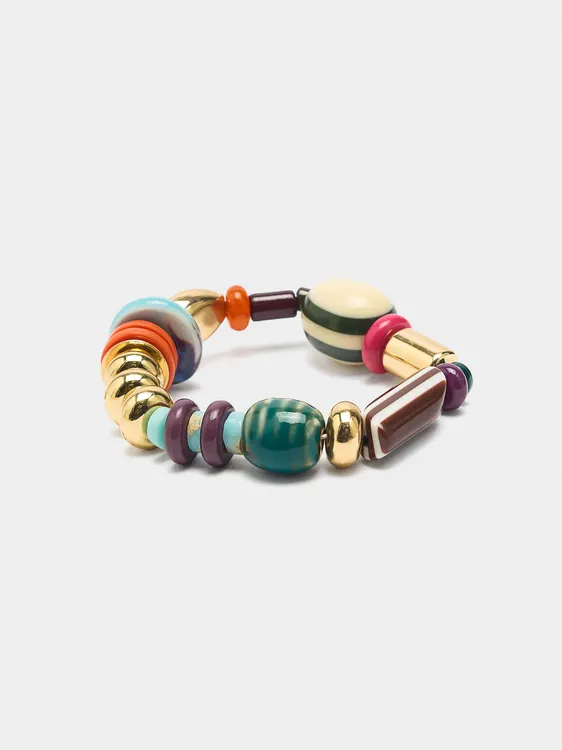 Elastic Bracelet With Stone And Ceramic Beads 244876 — image 2