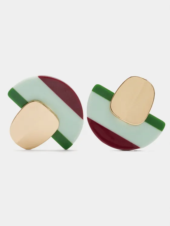 Semicircle Earrings With Stripes 244884 — image 3