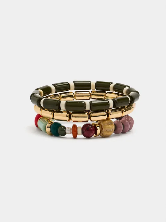 Set Of Elastic Bracelets With Multicolor Beads 244896 — image 3