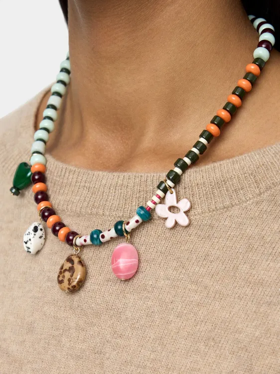 Short Necklace With Multicolor Beads 244906 — image 1