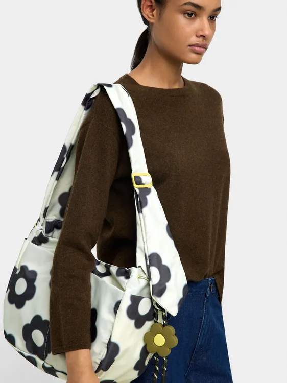 Floral Printed Nylon Shoulder Bag M 244993 — image 3