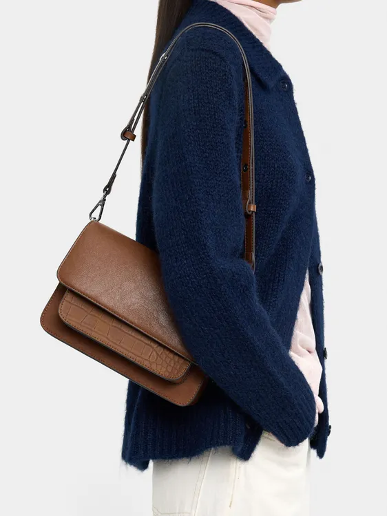 Crossbody Bag With Flap And Texture 244994 — image 3
