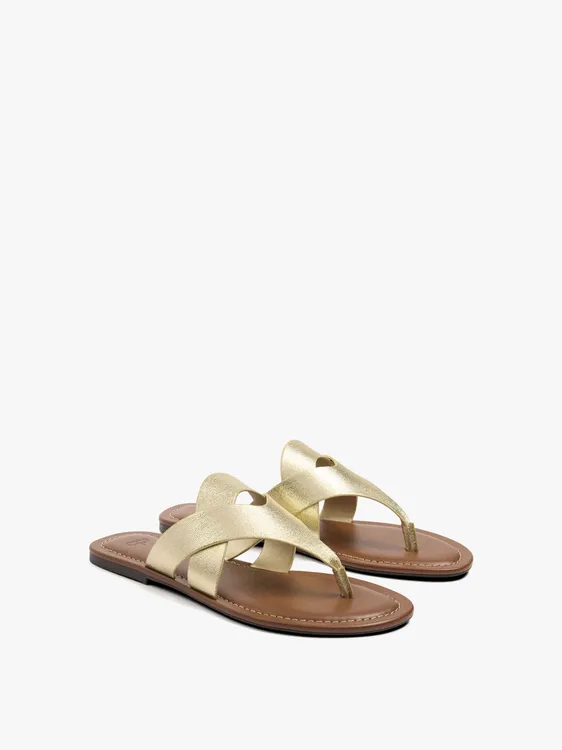 Flat Sandals With Crossed Straps 245031 — image 2