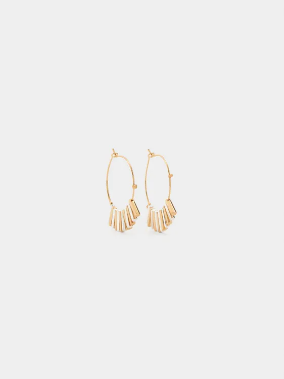Hoop Earrings With Bicolor Bars 245043 — image 2