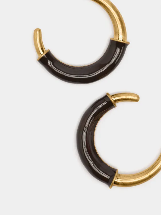 Open Hoop Earrings With Enamel 245064 — image 1