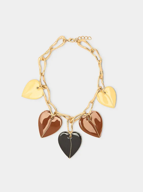 Short Necklace With Enamelled Hearts 245100 — image 2