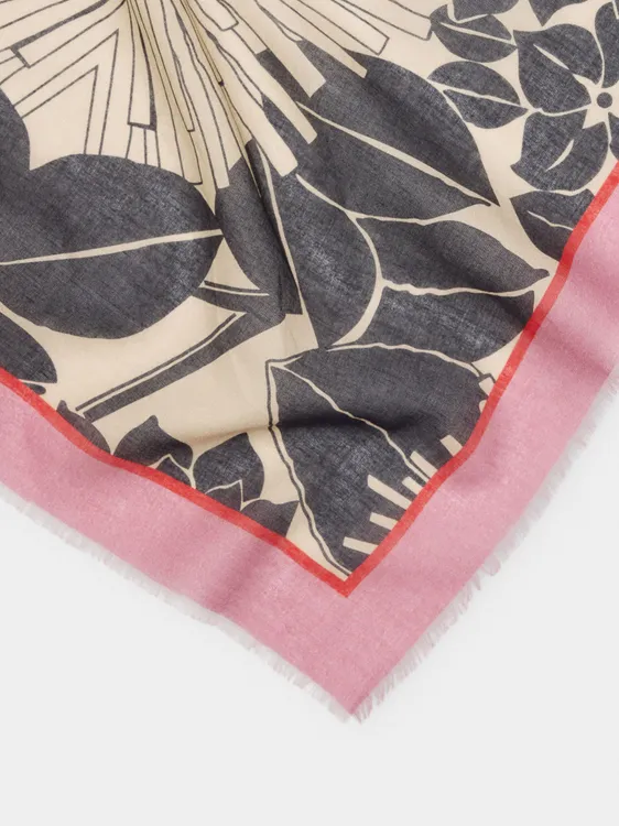 Square Printed Scarf With 100% Cotton 245106 — image 3