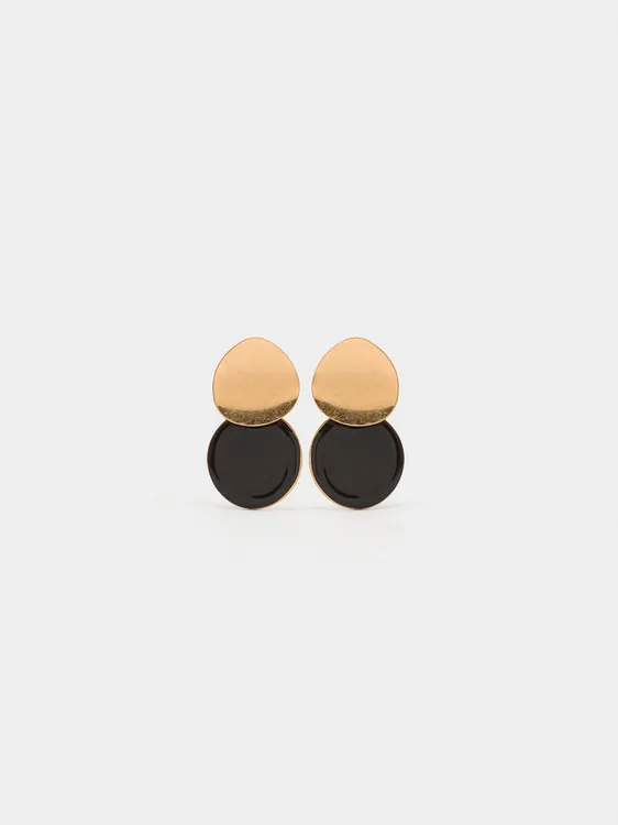 Rounded Earrings With Enamel 245107 — image 2