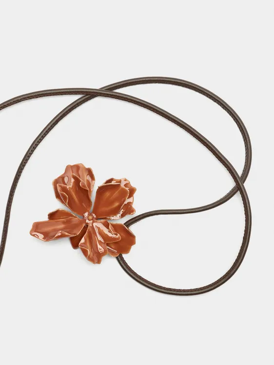 Cord Necklace With Enamelled Flower 245138 — image 1