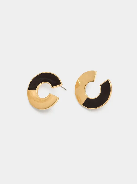 Round Earrings With Enamel 245178 — image 1