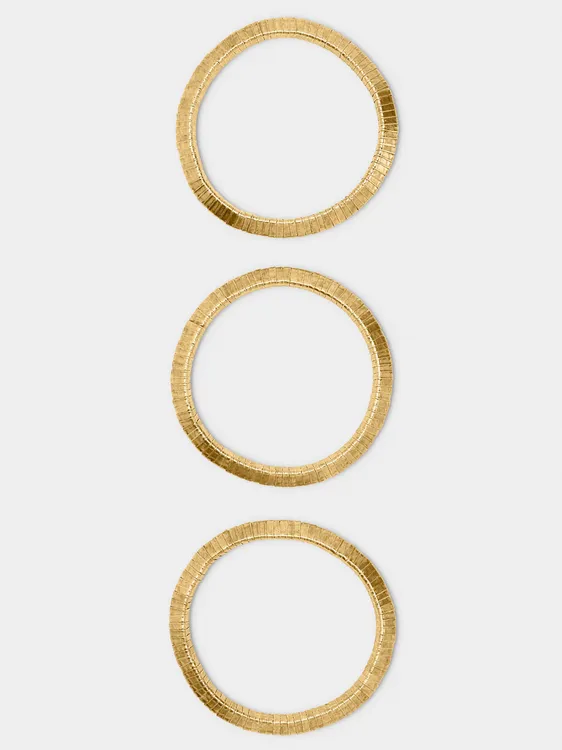 Set Of Gold Stretch Bracelets 245383 — image 3