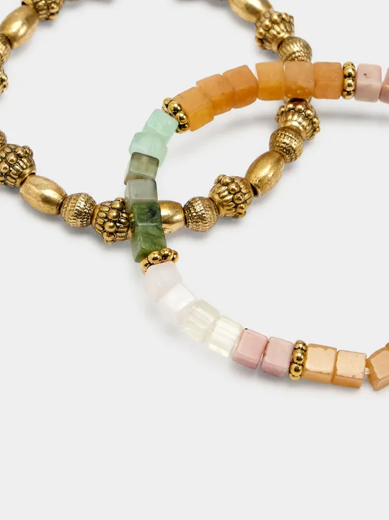 Set Of Bracelets With Multicolor Stones 245463 — image 4